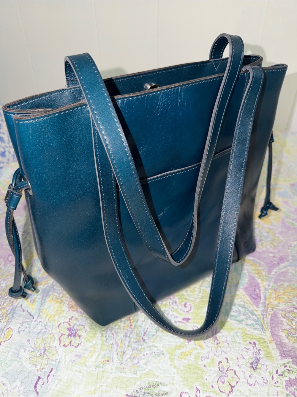 Patricia Nash Vintage Veg tan Everton tote Lapis P970333 NEW with Dust cover - Picture 10 of 16